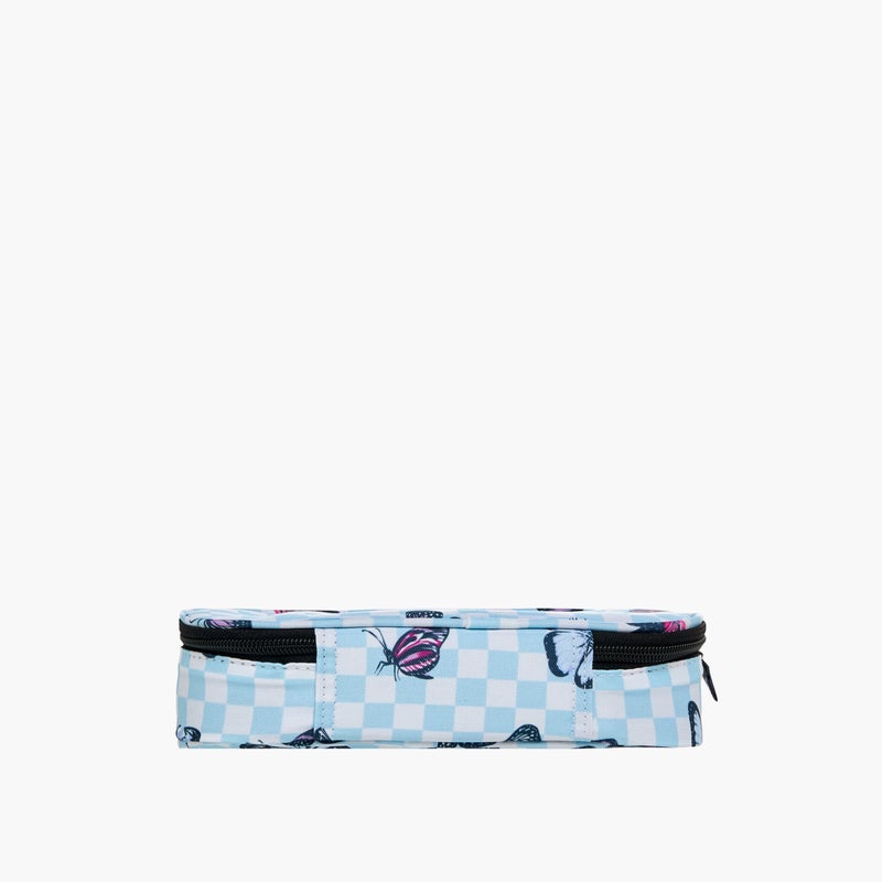 St.Right Pencil Case-Chessboard-&-Butterflies-1 Cmprt-Girls (Polyester) Blue \ 23X10X5 - Image 4